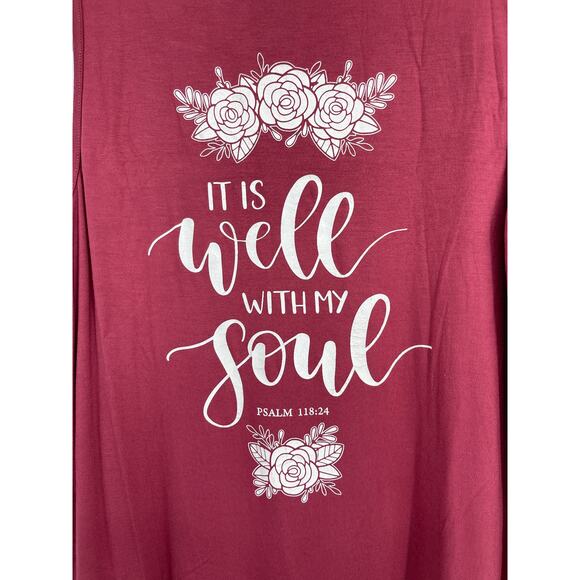 French Pastry Womens Burgundy Tank Top Sleeveless Tee Soft Lightweight Size 2X - Picture 7 of 10